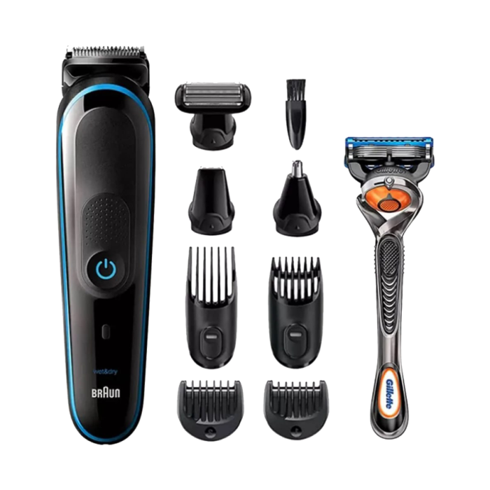 Braun 9 In 1 All-In-One Trimmer 5 Mgk5280 Beard Trimmer For Men, Hair  Clipper And Body Groomer - Black Blue